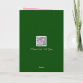 Roze Kristallen Kerstboom Kaart (Achterkant)