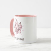 Roze kristallen stenen mok (Voorkant links)