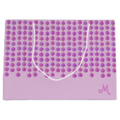 Roze Kristallen Strengen Monogram Cadeautas (Voorkant)
