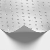 Roze kristallen Swarovski Polka Dots Silver Grey Cadeaupapier (Hoek)