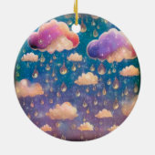 Roze kristallijnen wolken keramisch ornament (Achterkant)