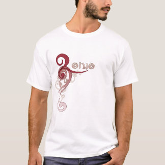 Roze krly Swirl Ohio T-Shirt Dark