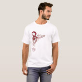 Roze krly Swirl Ohio T-Shirt Dark (Voorkant volledig)