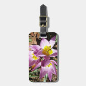 Roze krokodilentekoraal bagagelabel (Voorkant verticaal)