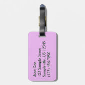 Roze krokodilentekoraal bagagelabel (Achterkant verticaal)