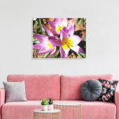 Roze krokodilentekoraal canvas afdruk (Insitu (Woonkamer))
