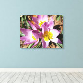 Roze krokodilentekoraal canvas afdruk (Insitu (Houten vloer))