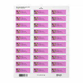 Roze krokodilentekoraal etiket (Full Sheet)