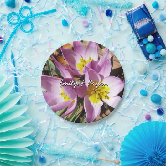 Roze krokodilentekoraal papieren bordje (Feest)