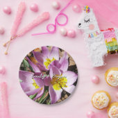 Roze krokodilentekoraal papieren bordje (Feest)