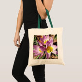 Roze krokodilentekoraal tote bag (Voorkant (product))