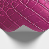 Roze krokodille huidtextuur cadeaupapier (Hoek)