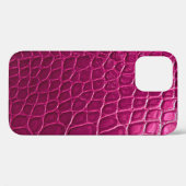 Roze krokodille huidtextuur Case-Mate iPhone case (Achterkant (horizontaal))
