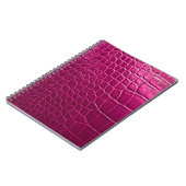Roze krokodille huidtextuur notitieboek (Linkerzijde)