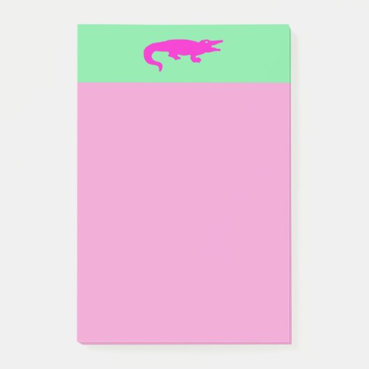 Roze krokodille Postit Notes (Voorkant)