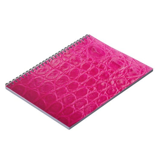 Roze krokodillenhuid, lederen textuur notitieboek (Linkerzijde)