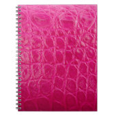 Roze krokodillenhuid, lederen textuur notitieboek (Voorkant)