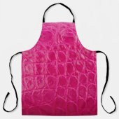 Roze krokodillenhuid, lederen textuur schort (Voorkant)