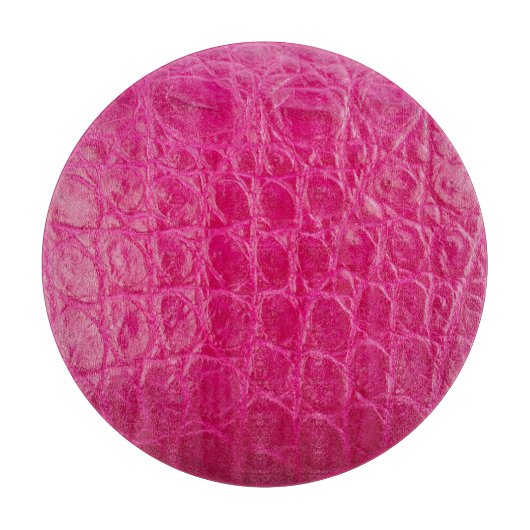 Roze krokodillenhuid, lederen textuur snijplank (Voorkant)