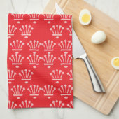 Roze kronen rood theedoek (Quarter Fold)