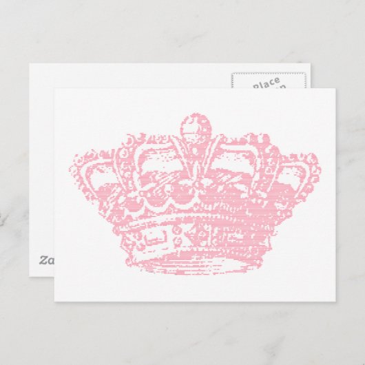 Roze kroon briefkaart (Voorkant / Achterkant)