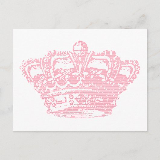 Roze kroon briefkaart (Voorkant)