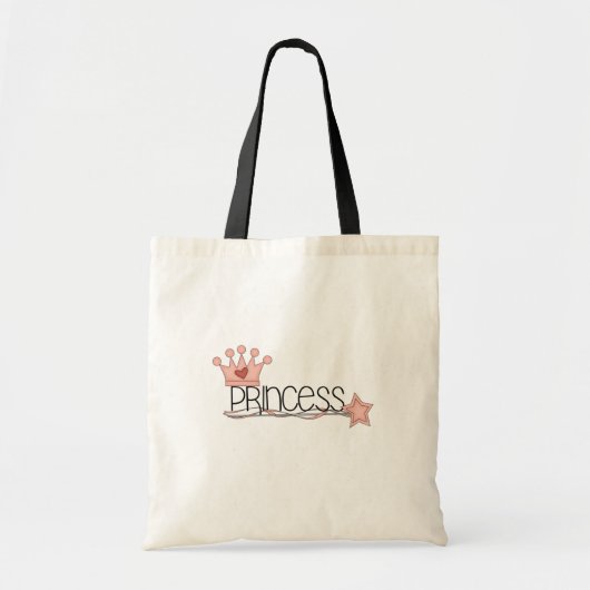 Roze Kroon en Wand Princess Tote Bag (Voorkant)