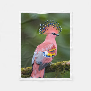 Roze Kroon Exotische Vogel Dekken Fleece Deken