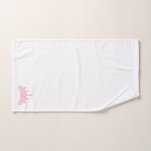 Roze Kroon Illustratie Bad Handdoek (Handdoek)