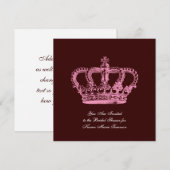 Roze kroon kaart (Voorkant / Achterkant)