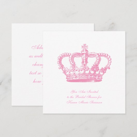 Roze Kroon Kaart (Voorkant / Achterkant)