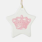 Roze kroon keramisch ornament (Rechts)