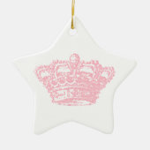 Roze kroon keramisch ornament (Voorkant)