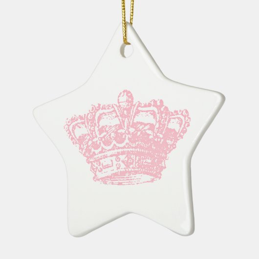 Roze kroon keramisch ornament (Links)