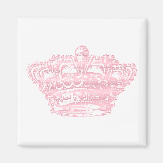 Roze kroon magneet (Voorkant)