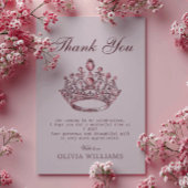 Roze Kroon Prinses Verjaardag Bedankt