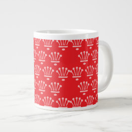 Roze kroon rood grote koffiekop