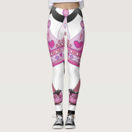 roze kroon schoenen leggings
