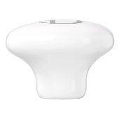 Roze Kroon & Stippen Royal Gepersonaliseerde Lette Keramische Knop (Zijkant)