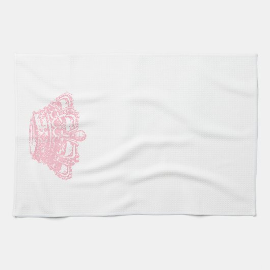 Roze kroon theedoek (Horizontaal)