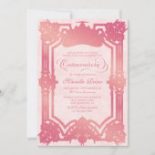 Roze Kroon Tiara Elegant Quinceanera Kaart (Voorkant)