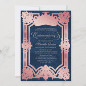 Roze Kroon Tiara Elegant Quinceanera Kaart (Voorkant)