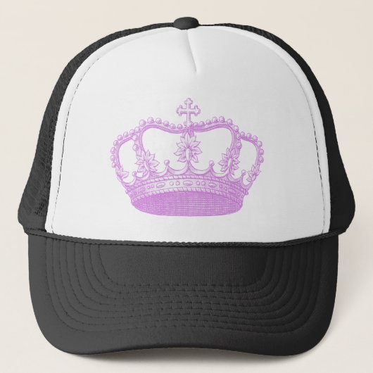 Roze kroon trucker pet (Voorkant)