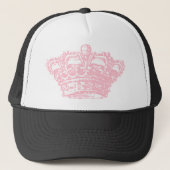 Roze kroon trucker pet (Voorkant)