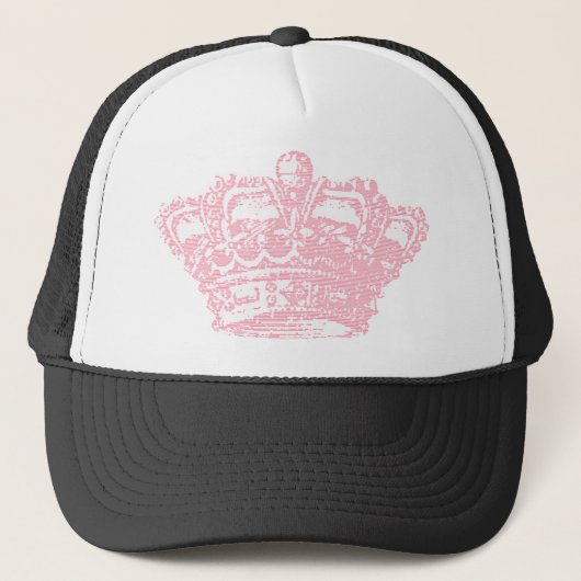 Roze kroon trucker pet (Voorkant)