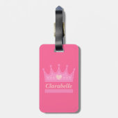 Roze Kroon voor de koninklijke prinses Bagagelabel (Achterkant verticaal)