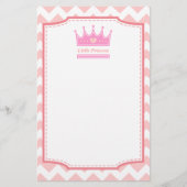 Roze Kroon voor de koninklijke prinses Briefpapier (Voorkant)