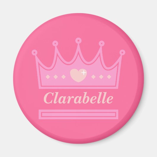 Roze Kroon voor de koninklijke prinses Magneet (Voorkant)