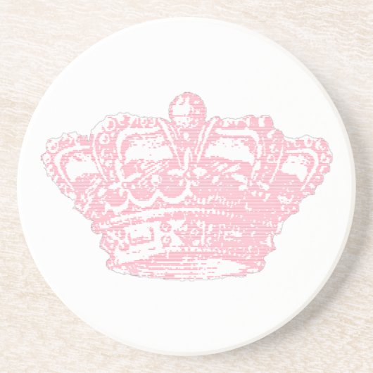 Roze kroon zandsteen onderzetter (Voorkant)