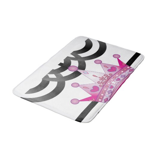 roze kroonbadkamer badmat (Gekanteld)